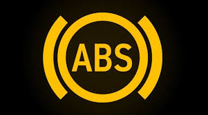 ABS warning light symbol that will appear on the car dashboard